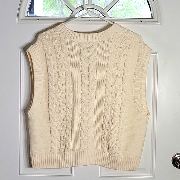 Paris Atelier & Other Stories Cropped Knitted Vest/Tank Top Size L - Picture 4 of 7